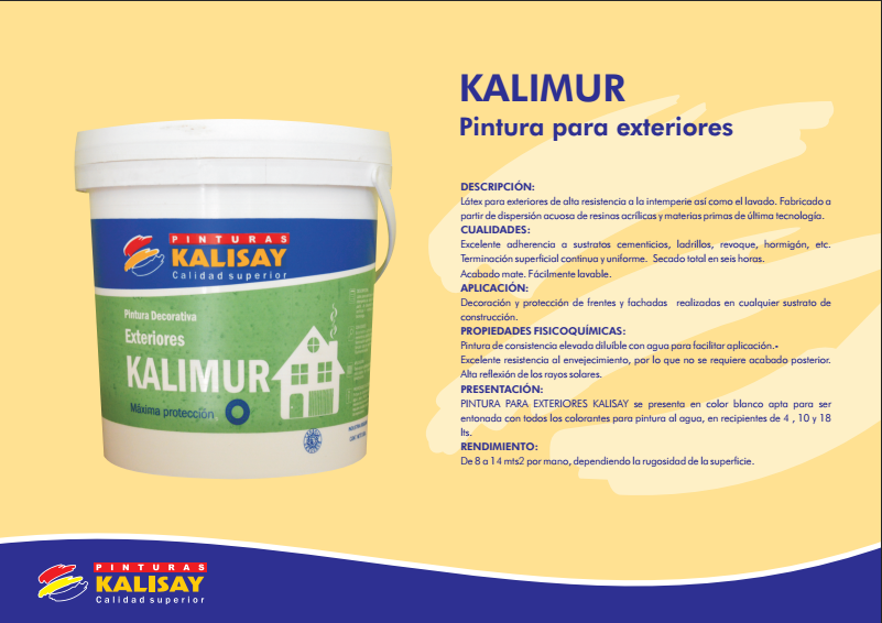 Pintura para Exteriores - Kalimur